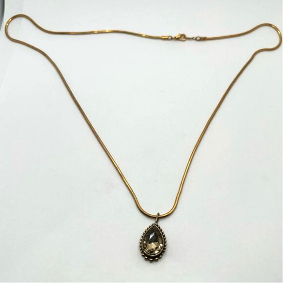Gold Tear Drop Necklace - Picture 4 of 4